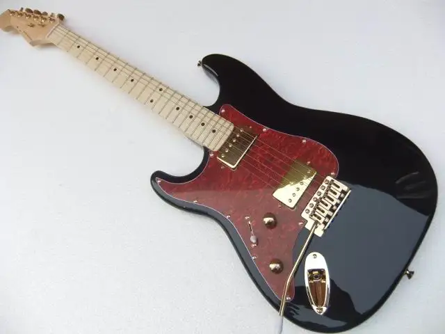 Wholesale New Left Handed STR Electric Guitar 3 Pickups In Black 101008