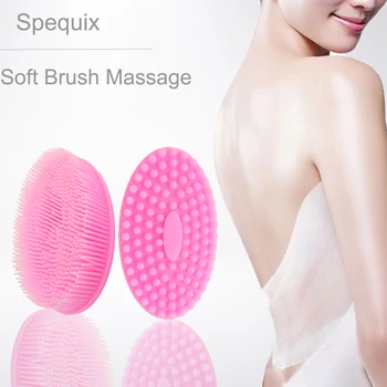 

SPEQUIX 1 PC Back Shower Massager Silicone Bath Shower Massage Brush Soft Body Massager Body Wash Brush Silicone Shampoo Brush