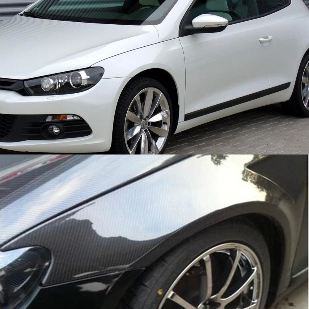 

2pcs Carbon fiber Wheel flare surrounding fender splitter trim for Volkswagen VW Scirocco 2.0 R 2009-2017