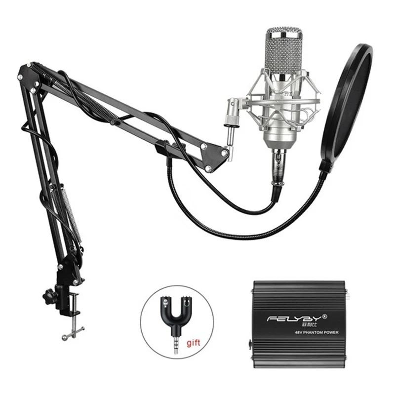 Professional condenser microphone for computer audio studio vocal