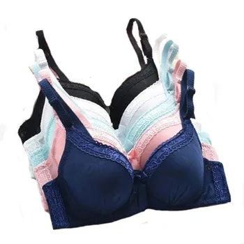 

Hot sale black white color sexy student girl bra gather breast small chest super push up bra top chest lovely sexy bra