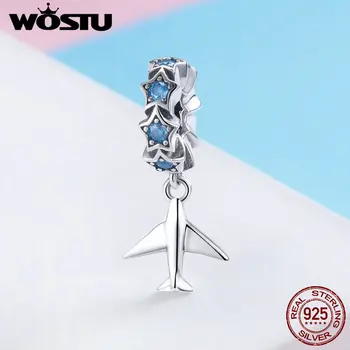 

WOSTU Fashion Real 925 Sterling Silver Original Dream of Traveling Charms Beads Fit Bracelet Pendant Brand Jewelry Making FIC882
