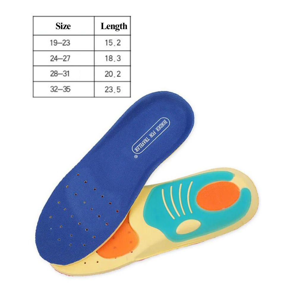 Sunvo детские ортопедические стельки для детей с плоской подошвой, ортопедические стельки для обуви, мягкие спортивные стельки для бега