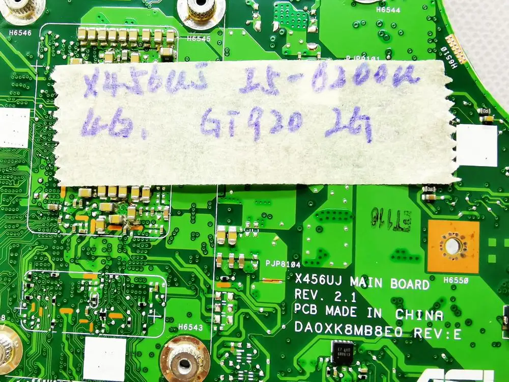 Original for ASUS X456UJ laptop motherboard X456UJ I5-6200U 4GB GT920M 2GB REV 2.1 tested good free