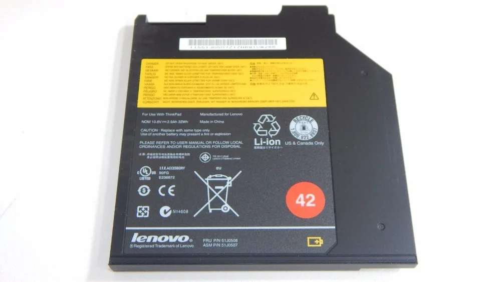Новые оригинальные Ultrabay Батарея для LENOVO ThinkPad T430 T430s T500 W500 Z60m Z60t Z61 ThinkPad X6 ultrabase 45N1041 45N1040 32WH