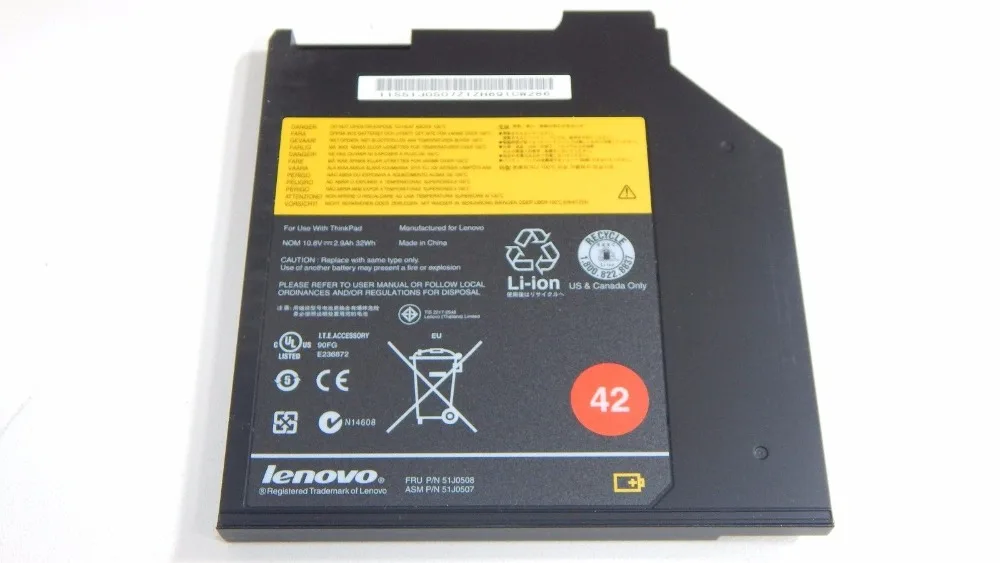 

New genuine Ultrabay Battery for LENOVO ThinkPad T430 T430s T500 W500 Z60m Z60t Z61 ThinkPad X6 ultrabase 45N1041 45N1040 32WH
