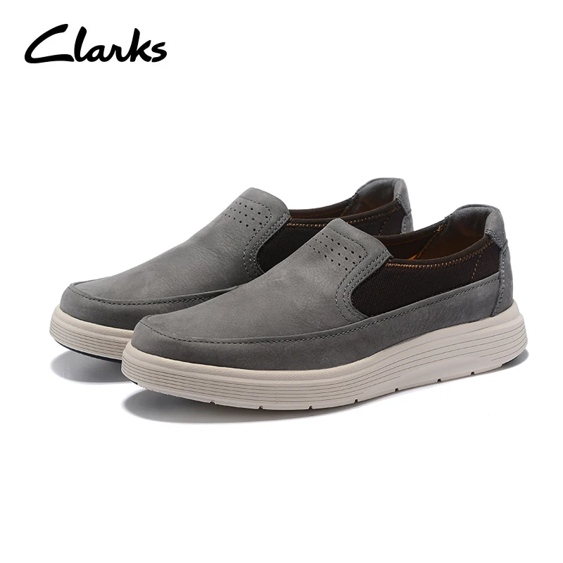 Slip En on Sneakers Plein Air Des Chaussures Qualité Basse Clarks Confortable Offre Aide Spéciale Plates Décontractées Gris Supérieure Marque Hommes Mode 54qAcjR3L