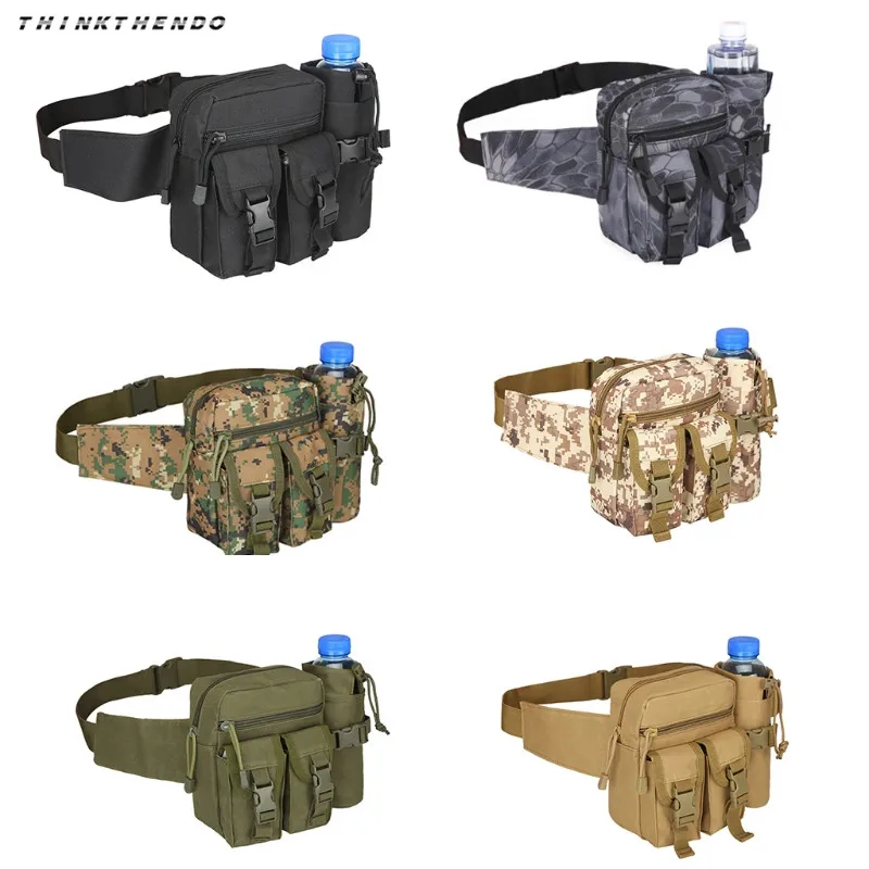 

THINKTHENDO Fashion Water Bottle Belt Fanny Pack Waist Bag Bum Pouch Large Capacity Storage Purse New 2018