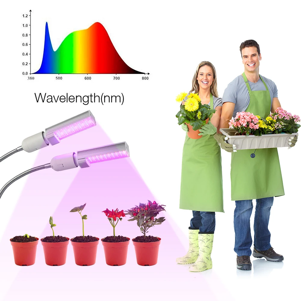 Полный спектр или красный и синий спектр светодиодный свет для выращивания растений лампа для зажим для растений-на столе сменная лампочка
