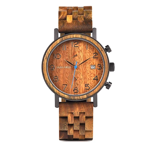Relogio masculino BOBO BIRD Лидирующий бренд мужские часы кварцевые наручные часы с хронографом и датой лучший подарок в деревянной коробке V-S08 - Цвет: V-S08-3
