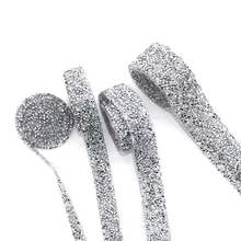 Ruban applicateur de Strass à Motif cristal, 1 mètre, ruban pour décoration de tissu de robe