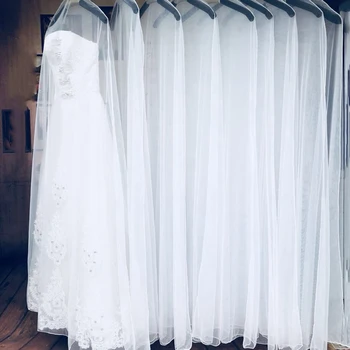

1Pcs Dust-Proof Covers Bride Gown Storage Bags Wedding Dress Garment Protector Clothing Cover Transparent Wardrobe Case