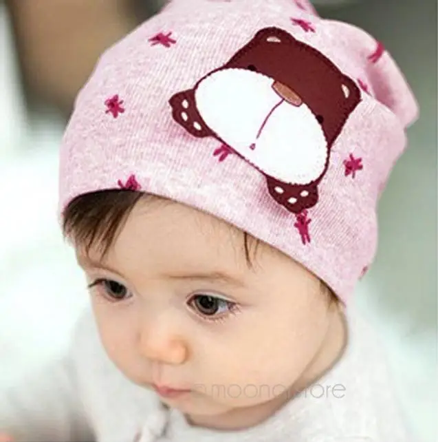

Candy Color Infant Baby Boys & Girls Kids Cartoon Dog Print Knit Toddler Beanie Hat Warm Hat Cap
