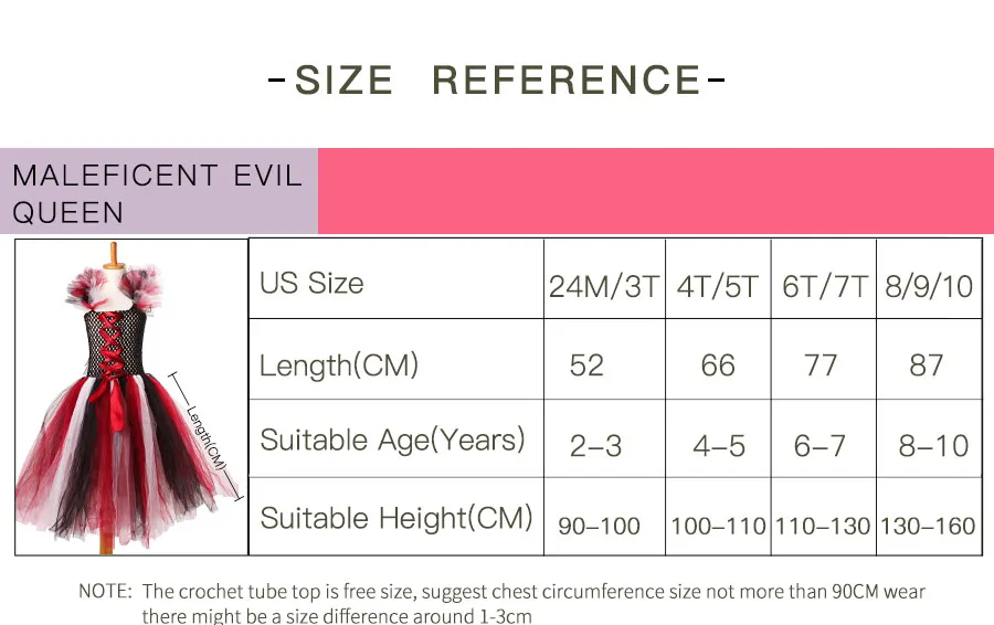 Black Wine Kids Halloween Purim Costume Evil Queen Inspired Girls Handmade Tutu Dress with Horns Children Scary Bow Gown (9)