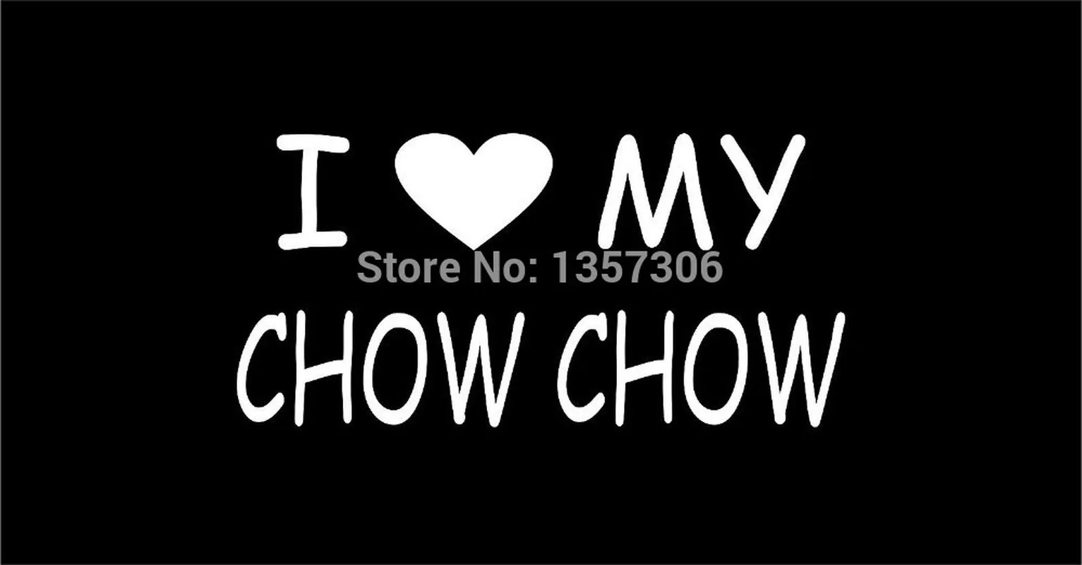 

16.5cm x 7.9cm I Love My Chow Chow Vinyl Sticker Decal Car Window Truck SUV Bumper Auto Door Laptop Kayak 13 Colors