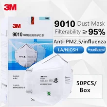 50 шт./кор. 3M 9010 N95 Защитная противопылевая PM 2,5 статический маски гриппа H1N1 Туман Защитные эффективные фильтры обеспечит защиту круглые сутки промышленности