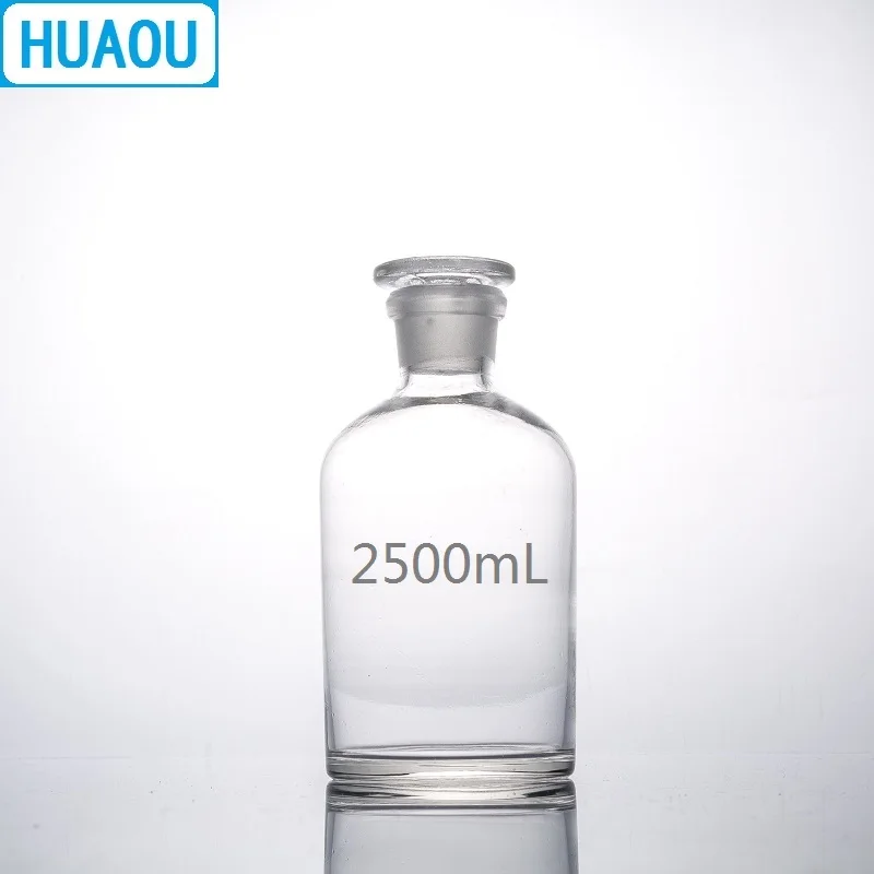 Флакон реагент HUAOU с узким горлом и прозрачным стеклом 2500 л мл|Лабораторная