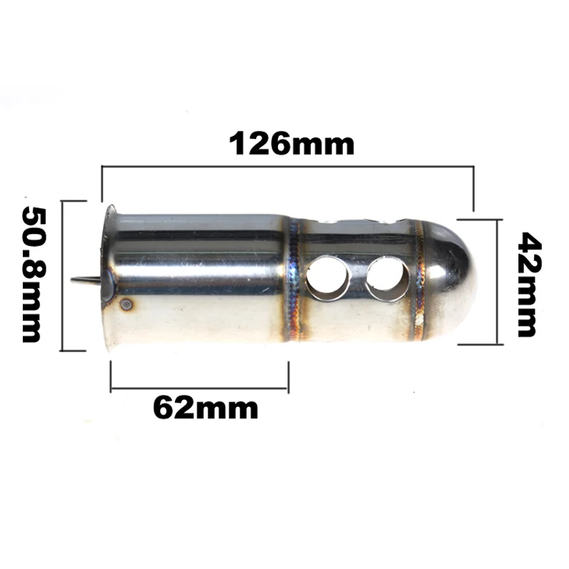 50,8 мм стиль 126 мм Универсальный Catalyst дБ убийца для мотоциклов выхлопной подвижные глушитель отверстие глушителя Шум звук Eliminato