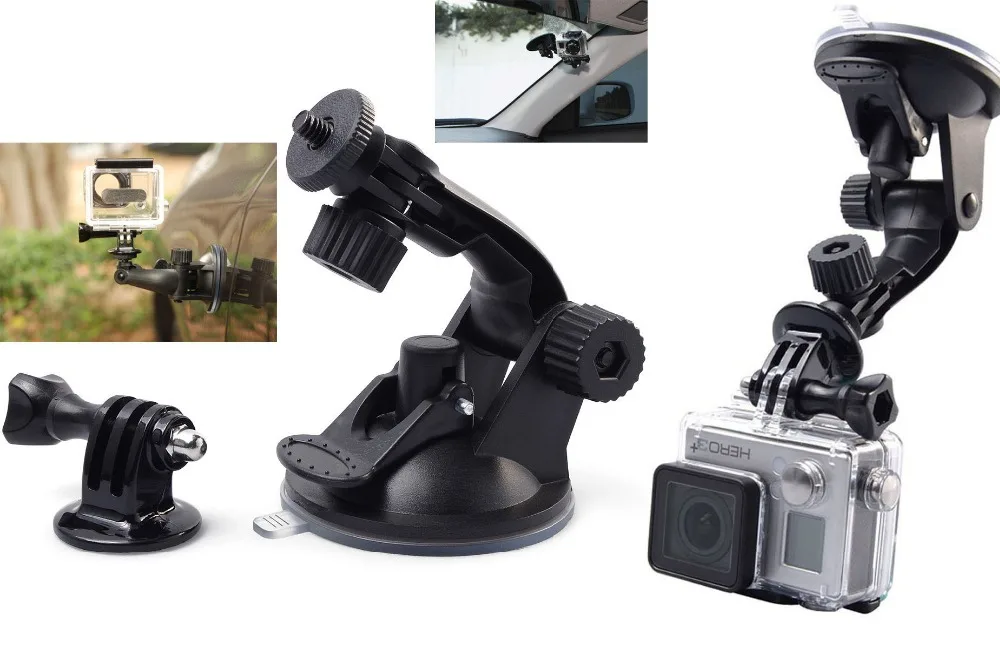 Go pro Car Suction Cup Adapter Window Glass Mount Holder Tripod for