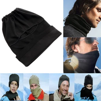 

Black Full Face Cover Cap Motorcycle Face Mask Fleece Mask Unisex Balaclava Windproof Hat for Cycling Skating Riding Keep Warm