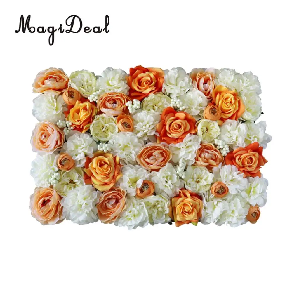 Artificial Rose Flower Wall Panels Wedding Anniversary Venue Flower Arrangement DIY Art Decor Photo Backdrops