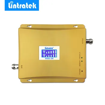 

Lintratek LCD Display 3G W-CDMA 2100MHz + GSM 900Mhz Dual Band Mobile Phone Signal Booster GSM 2G 3G UMTS 2100 Signal Repeater-