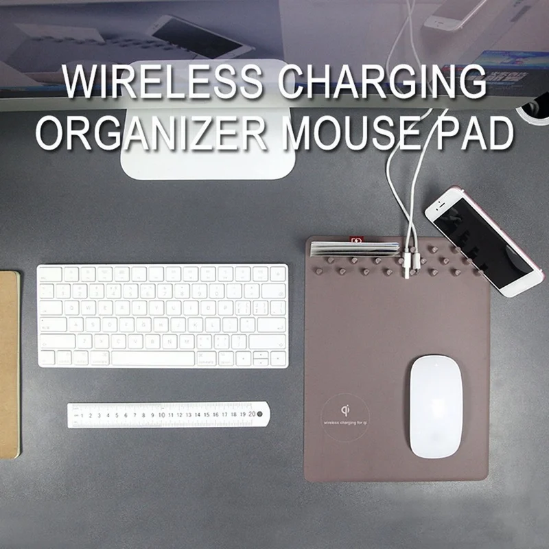 Portefeuille Universal Wireless Charging Gaming Mouse Pad Storage Mat For iPhone X 8 Plus Samsung Galaxy S8 QI Wireless Charger (5)
