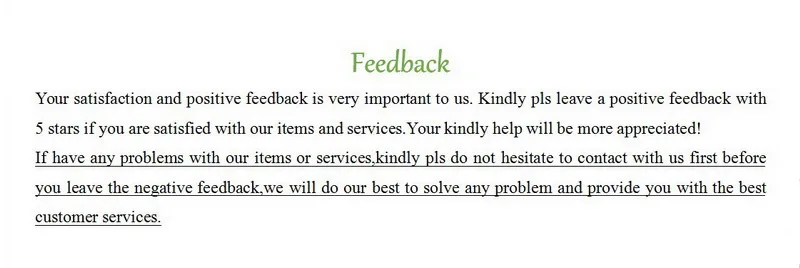 Feedback