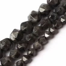 Граненые натуральный черный Лабрадорит бусины 15 дюймов натуральный камень бисер для изготовления ювелирных изделий 6/8/10 мм бусины DIY браслет