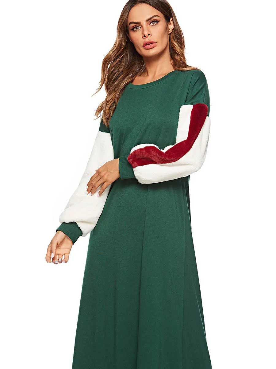 Для женщин мусульманских абаи лоскутное Дубай турецкие платья Ropa musulmana mujer плюс размеры 4XL зеленый хиджаб одежда Hoofddoek moslima