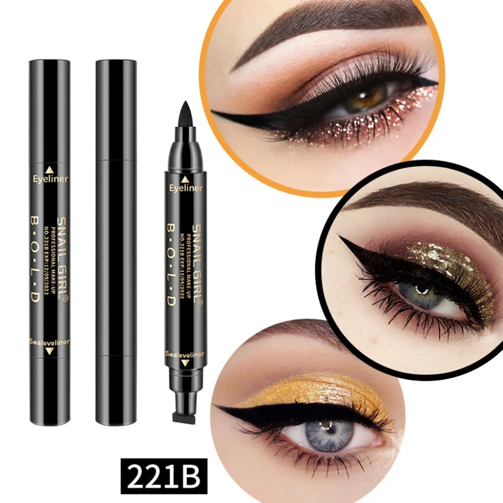 

Double Head BlackWaterproof Liquid Eyeliner Pencil Eye Liner Pen Lady Cosmetics Make Up Eye Long-lasting Essentials Eyeliner