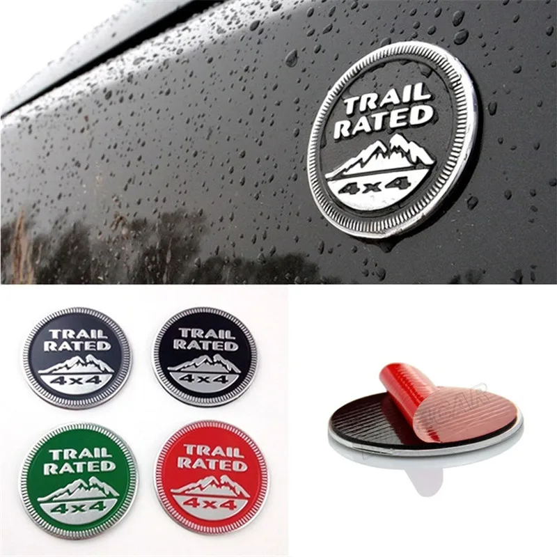 

Trail Rated 4X4 3D Emblem Badge Sticker for Jeep Wrangler Patriot Grand Cherokee Trunk Auto Decal Decoration