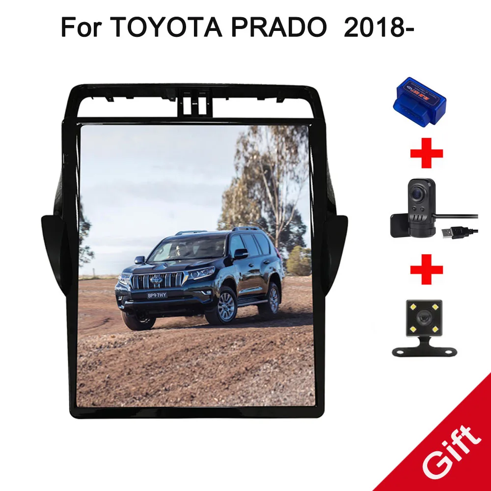 16 &quotTesla Тип Android Fit TOYOTA PRADO 2018 Автомобильный dvd плеер навигация gps