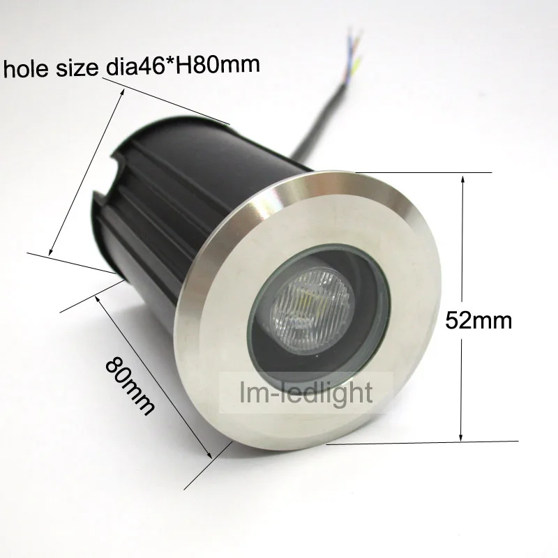 Grondspot led 110-240 В 1 Вт dia52mm нержавеющая сталь led освещение для пола Белый Розовый Синий Светодиодная Лампочка для подножки 5 шт./партия