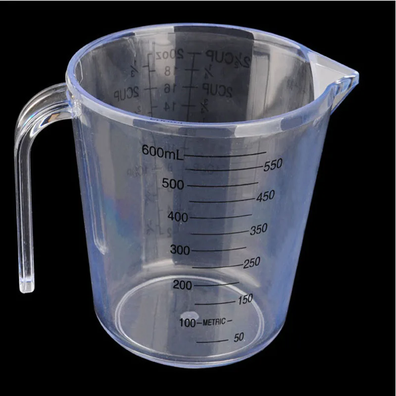 Plastic Measuring Cup 600mL Jug Pour Surface Kitchen Lab Container