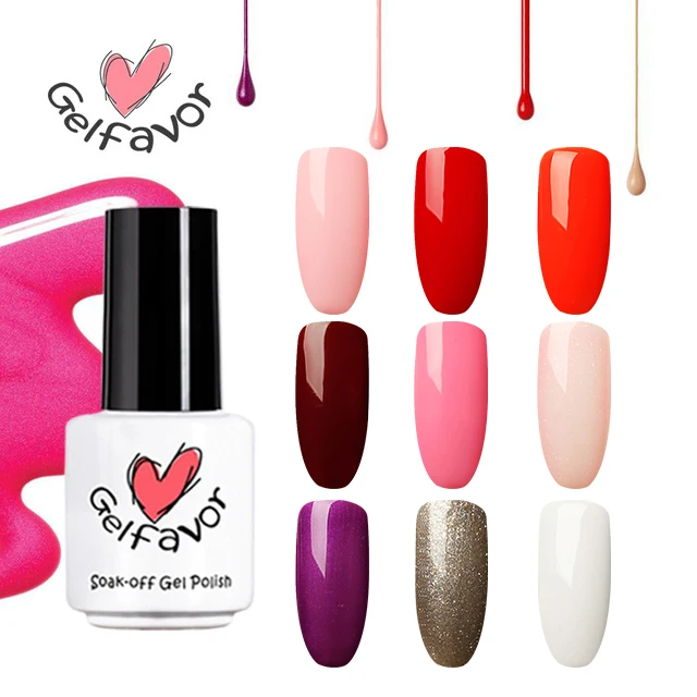 

Gelfavor 7ml Pure Color Series No.1323-1465 Gel Nail Polish UV LED Lamp Soak Off Gel Varnisher Manicure small bag Ship Primer