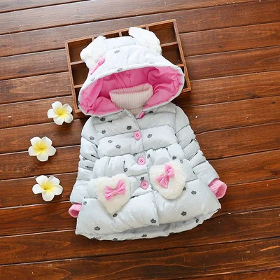 Winter cotton quilt female baby winter coat cotton girl Korean thick princess coat baby clothes