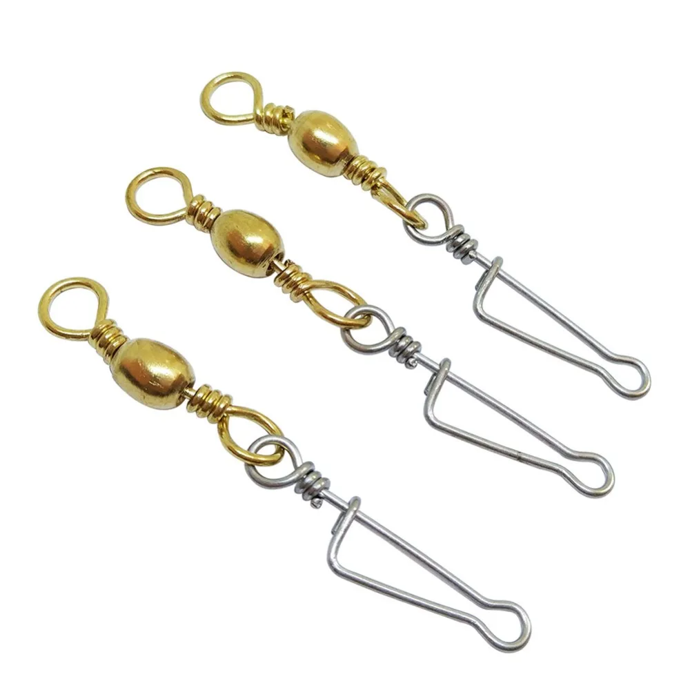 1000pcs/lot Fishing Barrel Swivel With Italinan Snap Freshwater Crap