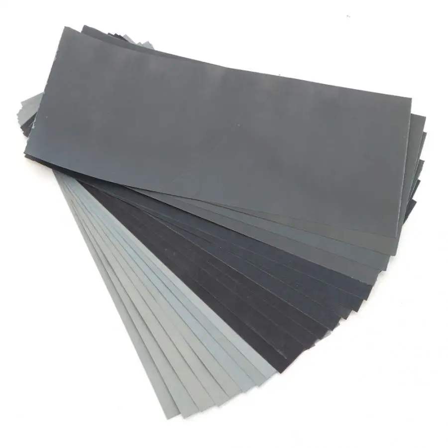 20Pcs/9Pcs 22.9*9.3cm 1000-7000 Grit Wet& Dry Sandpaper Grinding Polishing Sanding Abrasive Paper Sheets Set for Automotive Art