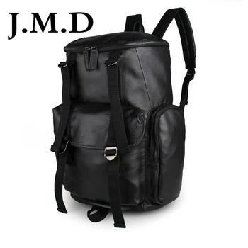 

J.M.D 2019 New Arrival 100% Classic Leather Travel Bags Cowboy Genuine Leather Men's Trendy Backpacks Shoulder Bag 7318