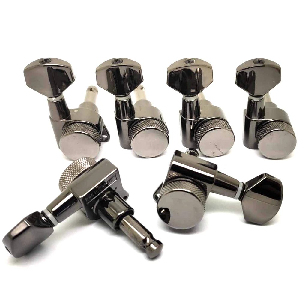 

Wilkinson 6 x Right Hand Guitar Locking Tuners Machine Heads JN-P7 SP fit Tele Strat guitar Black nickel
