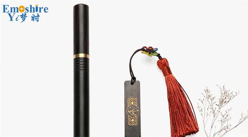 Emoshire Wooden signature pen U disk set mahogany water pen creative office gifts Chinese wind neutral pen wood U disk custom (12)