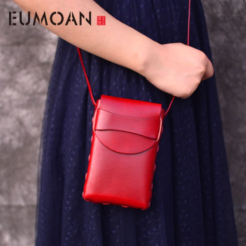

Universal genuine Leather Cell Phone Bag Shoulder Pocket Wallet Pouch Case Neck Strap For Samsung For iPhone For Huawei For HTC