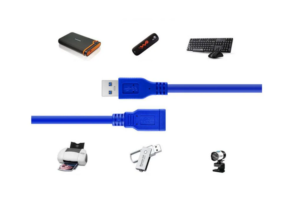 JSJ USB Удлинительный кабель 3,0 AM/AF мужской и женский мышь мобильный жесткий диск кабель для передачи данных телефон удлинитель