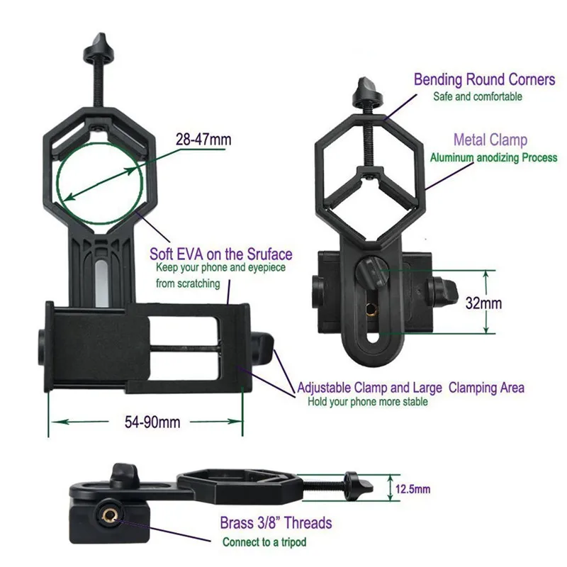 Универсальный Микроскоп телескоп держатель для мобильного телефона, для Iphone 7, 6 S SE samsung Galaxy S8 S7 Edge xiaomi сплав смартфон Стенд адаптер
