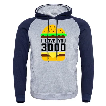 

The Avengers Mens Hoodie Casual Letter Print I Love You 3000 Superhero Iron Man Tony Stark Hooded fleece Male Hip Hop Sportswear