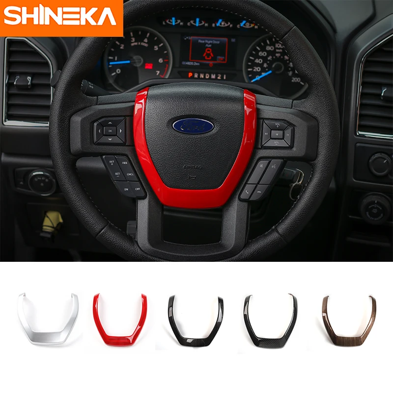 SHINEKA ABS чехлы на руль декоративная отделка наклейка для Ford F150 2015 2016 аксессуары