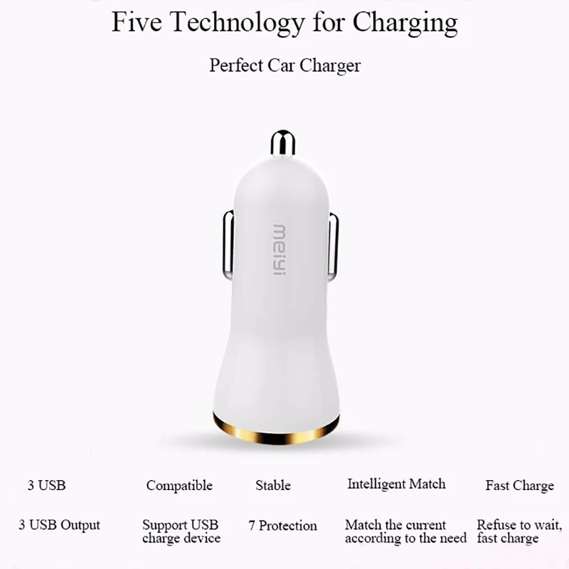 MEIYI 2 USB شاحن سيارة 2.4A ماكس (الحقيقي) سريع تهمة Moblie الهاتف سريع شحن ل فون X XR XS 6 ثانية 6 زائد SE سامسونج Xiaomi