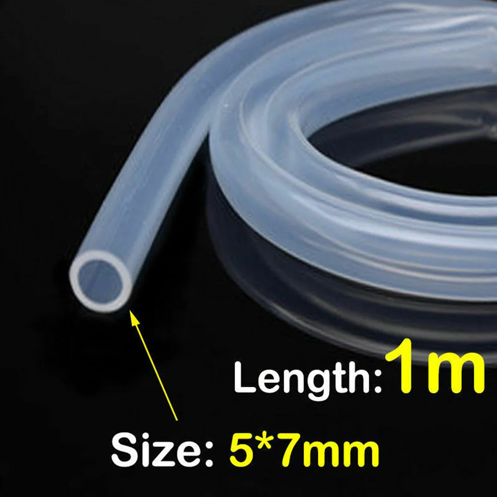 Гибкая 1 метр 2 3 4 5 6 7 8 10 мм из Диаметра Гибкая силиконовая труба пищевой прозрачный силиконовый резиновый шланг - Цвет: 5X7mm