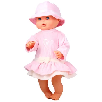 

13inch Doll Clothes 35CM Nenuco Ropa Accesorios Nenuco 35 CM Baby Doll Pink Outing Bow Clothes Holiday Dress (without Sun Hat)